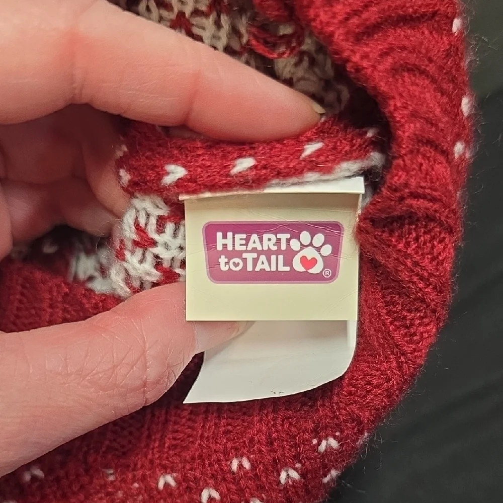 Cozy Red Knit Dog Sweater